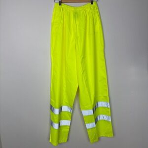 PIP Men Reflective Tape Hi-Vis Safety Rain Pants Sz 2XL/3XL Neon Yellow Gorpcore
